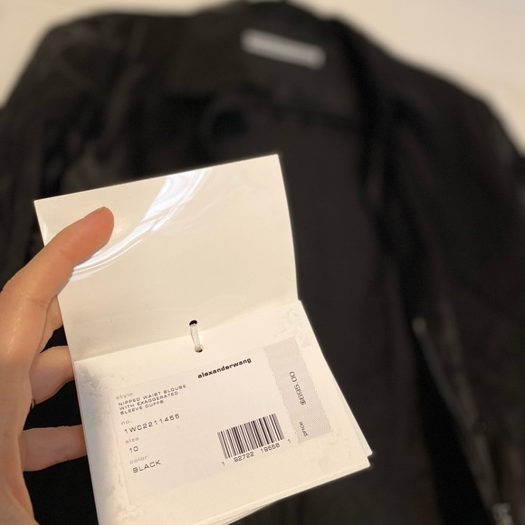 NWT ALEXANDER WANG Nipped Waist Blouse 10 $695 - Picture 5 of 10